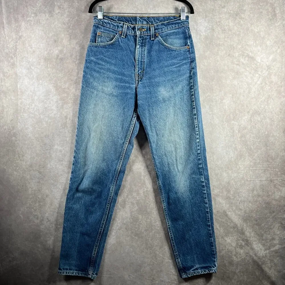 Vintage Levi's 550 Jeans Mens 31X32 Orange‎ Tab Medium Wash Relaxed Fit Tapered